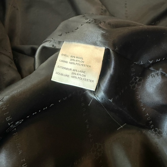 Trina Turk Houndstooth Wool Blend Coat Size 14 - Picture 6 of 7